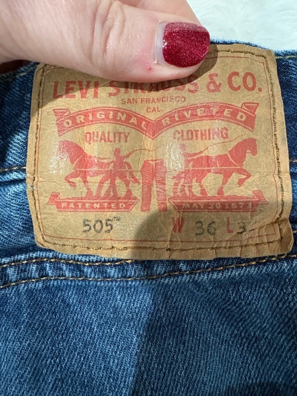 Levi's Light Blue Straight Jeans - Picture 10 of 12